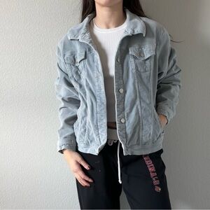 Blue Denim Corduroy Jacket